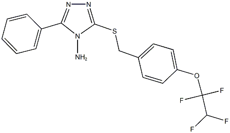 3-phenyl-5-{[4-(1,1,2,2-tetrafluoroethoxy)benzyl]sulfanyl}-4H-1,2,4-triazol-4-ylamine,385375-12-2,结构式