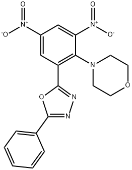 4-[2,4-dinitro-6-(5-phenyl-1,3,4-oxadiazol-2-yl)phenyl]morpholine|