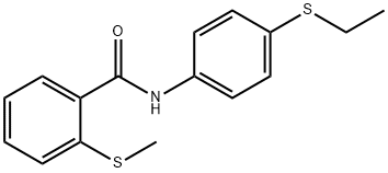 N-[4-(ethylsulfanyl)phenyl]-2-(methylsulfanyl)benzamide,385381-34-0,结构式