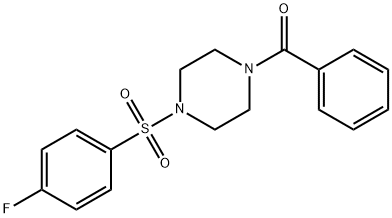 1-benzoyl-4-[(4-fluorophenyl)sulfonyl]piperazine Struktur