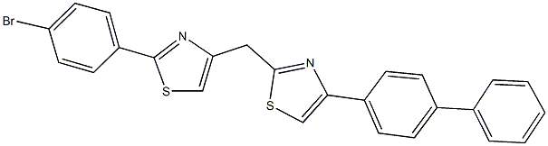 4-[1,1'-biphenyl]-4-yl-2-{[2-(4-bromophenyl)-1,3-thiazol-4-yl]methyl}-1,3-thiazole Structure