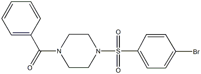 1-benzoyl-4-[(4-bromophenyl)sulfonyl]piperazine,385382-26-3,结构式