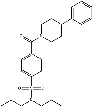 4-[(4-phenyl-1-piperidinyl)carbonyl]-N,N-dipropylbenzenesulfonamide,385382-53-6,结构式