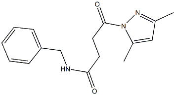 N-benzyl-4-(3,5-dimethyl-1H-pyrazol-1-yl)-4-oxobutanamide Struktur