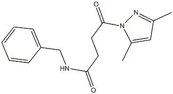 N-benzyl-4-(3,5-dimethyl-1H-pyrazol-1-yl)-4-oxobutanamide Structure