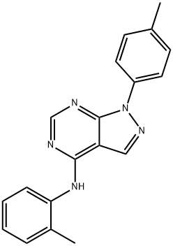 N-(2-methylphenyl)-N-[1-(4-methylphenyl)-1H-pyrazolo[3,4-d]pyrimidin-4-yl]amine Structure