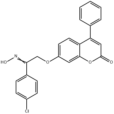 7-[2-(4-chlorophenyl)-2-(hydroxyimino)ethoxy]-4-phenyl-2H-chromen-2-one,385393-30-6,结构式