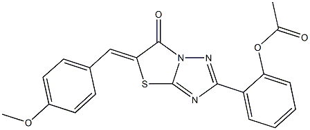 2-[5-(4-methoxybenzylidene)-6-oxo-5,6-dihydro[1,3]thiazolo[3,2-b][1,2,4]triazol-2-yl]phenyl acetate Structure