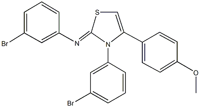 N-(3-bromophenyl)-N-(3-(3-bromophenyl)-4-(4-methoxyphenyl)-1,3-thiazol-2(3H)-ylidene)amine Struktur