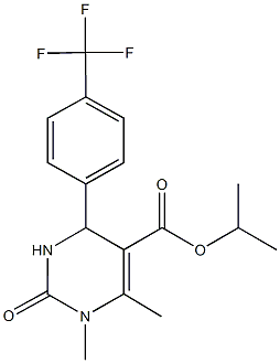 isopropyl 1,6-dimethyl-2-oxo-4-[4-(trifluoromethyl)phenyl]-1,2,3,4-tetrahydro-5-pyrimidinecarboxylate 化学構造式