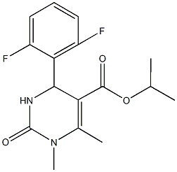 isopropyl 4-(2,6-difluorophenyl)-1,6-dimethyl-2-oxo-1,2,3,4-tetrahydro-5-pyrimidinecarboxylate Structure