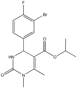 385398-25-4 isopropyl 4-(3-bromo-4-fluorophenyl)-1,6-dimethyl-2-oxo-1,2,3,4-tetrahydro-5-pyrimidinecarboxylate