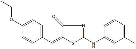 5-(4-ethoxybenzylidene)-2-(3-toluidino)-1,3-thiazol-4(5H)-one,385398-50-5,结构式