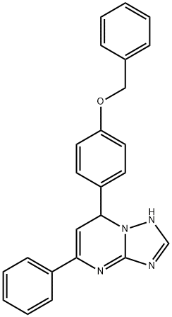 7-[4-(benzyloxy)phenyl]-5-phenyl-4,7-dihydro[1,2,4]triazolo[1,5-a]pyrimidine Structure