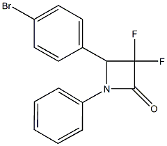 4-(4-bromophenyl)-3,3-difluoro-1-phenylazetidin-2-one 化学構造式