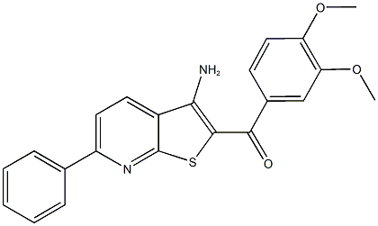 (3-amino-6-phenylthieno[2,3-b]pyridin-2-yl)(3,4-dimethoxyphenyl)methanone Struktur