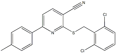 2-[(2,6-dichlorobenzyl)sulfanyl]-6-(4-methylphenyl)nicotinonitrile Structure