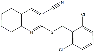 2-[(2,6-dichlorobenzyl)sulfanyl]-5,6,7,8-tetrahydro-3-quinolinecarbonitrile,385401-08-1,结构式