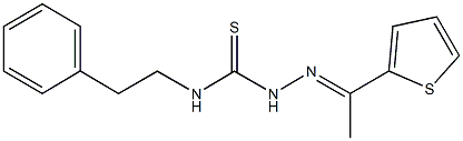 1-(2-thienyl)ethanone N-(2-phenylethyl)thiosemicarbazone 结构式