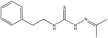 acetone N-(2-phenylethyl)thiosemicarbazone 结构式