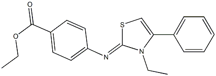 ethyl 4-[(3-ethyl-4-phenyl-1,3-thiazol-2(3H)-ylidene)amino]benzoate Structure