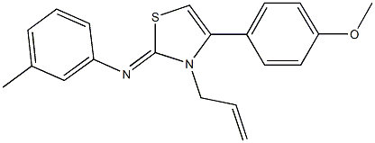 N-(3-allyl-4-(4-methoxyphenyl)-1,3-thiazol-2(3H)-ylidene)-N-(3-methylphenyl)amine Structure