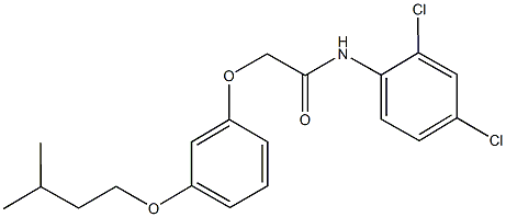 N-(2,4-dichlorophenyl)-2-[3-(isopentyloxy)phenoxy]acetamide Struktur