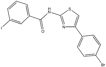 N-[4-(4-bromophenyl)-1,3-thiazol-2-yl]-3-iodobenzamide 化学構造式