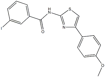 3-iodo-N-[4-(4-methoxyphenyl)-1,3-thiazol-2-yl]benzamide,385403-89-4,结构式