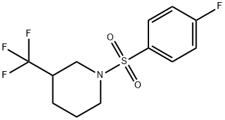 1-[(4-fluorophenyl)sulfonyl]-3-(trifluoromethyl)piperidine Structure