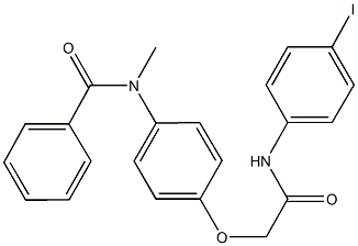 N-{4-[2-(4-iodoanilino)-2-oxoethoxy]phenyl}-N-methylbenzamide Structure