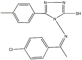 4-{[1-(4-chlorophenyl)ethylidene]amino}-5-(4-methylphenyl)-4H-1,2,4-triazol-3-yl hydrosulfide,385405-24-3,结构式