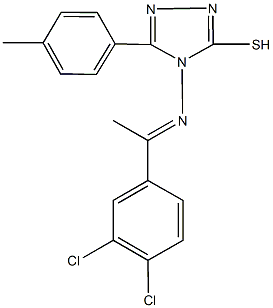 385405-27-6 4-{[1-(3,4-dichlorophenyl)ethylidene]amino}-5-(4-methylphenyl)-4H-1,2,4-triazol-3-yl hydrosulfide