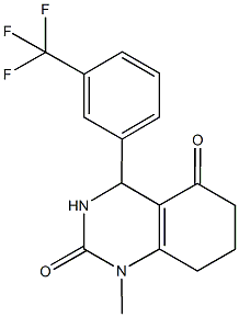 1-methyl-4-[3-(trifluoromethyl)phenyl]-4,6,7,8-tetrahydroquinazoline-2,5(1H,3H)-dione|