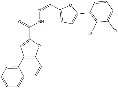 N'-{[5-(2,3-dichlorophenyl)-2-furyl]methylene}naphtho[2,1-b]furan-2-carbohydrazide 化学構造式