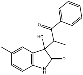 3-hydroxy-5-methyl-3-(1-methyl-2-oxo-2-phenylethyl)-1,3-dihydro-2H-indol-2-one,385420-47-3,结构式