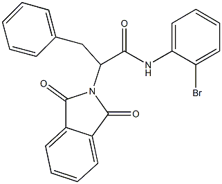 N-(2-bromophenyl)-2-(1,3-dioxo-1,3-dihydro-2H-isoindol-2-yl)-3-phenylpropanamide Structure