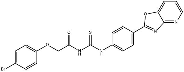 N-[(4-bromophenoxy)acetyl]-N'-(4-[1,3]oxazolo[4,5-b]pyridin-2-ylphenyl)thiourea|