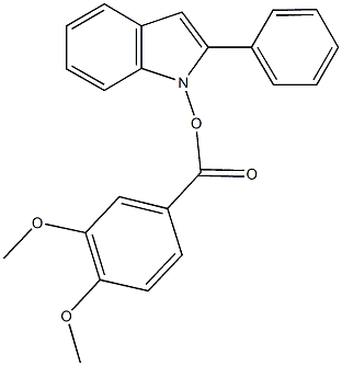 1-[(3,4-dimethoxybenzoyl)oxy]-2-phenyl-1H-indole 结构式