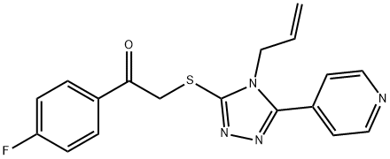 2-{[4-allyl-5-(4-pyridinyl)-4H-1,2,4-triazol-3-yl]sulfanyl}-1-(4-fluorophenyl)ethanone Structure