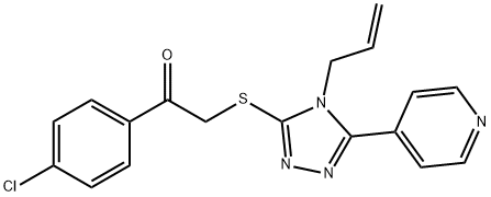 2-{[4-allyl-5-(4-pyridinyl)-4H-1,2,4-triazol-3-yl]sulfanyl}-1-(4-chlorophenyl)ethanone Structure