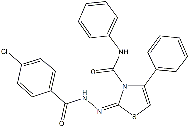 385795-65-3 2-[(4-chlorobenzoyl)hydrazono]-N,4-diphenyl-1,3-thiazole-3(2H)-carboxamide