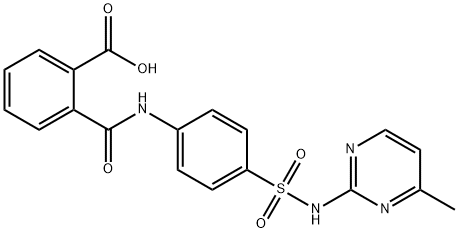 2-[(4-{[(4-methyl-2-pyrimidinyl)amino]sulfonyl}anilino)carbonyl]benzoic acid Struktur
