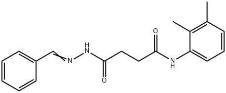 4-(2-benzylidenehydrazino)-N-(2,3-dimethylphenyl)-4-oxobutanamide Struktur