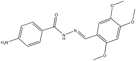 4-amino-N'-(2,4,5-trimethoxybenzylidene)benzohydrazide 化学構造式