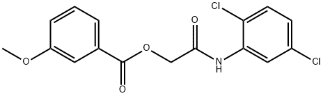 2-(2,5-dichloroanilino)-2-oxoethyl 3-methoxybenzoate Struktur