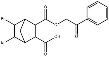 5,6-dibromo-3-[(2-oxo-2-phenylethoxy)carbonyl]bicyclo[2.2.1]heptane-2-carboxylic acid|