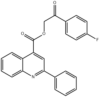 2-(4-fluorophenyl)-2-oxoethyl 2-phenyl-4-quinolinecarboxylate 结构式