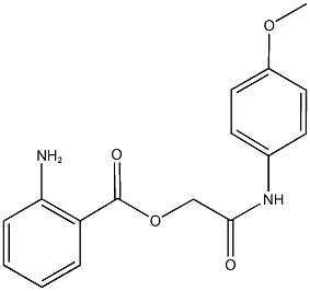 2-(4-methoxyanilino)-2-oxoethyl 2-aminobenzoate 化学構造式