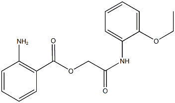 2-(2-ethoxyanilino)-2-oxoethyl 2-aminobenzoate Structure